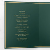 エレガントウェディングモノグラムトリフォールド結婚式 プログラム (内部最初)