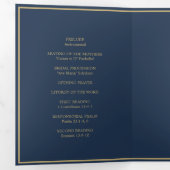 エレガントウェディングモノグラムトリフォールド結婚式 プログラム (内部最初)