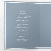 エレガントウェディングモノグラムトリフォールド結婚式 プログラム (内部最初)