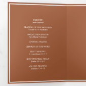 エレガントウェディングモノグラムトリフォールド結婚式 プログラム (内部最初)