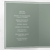 エレガントウェディングモノグラムトリフォールド結婚式 プログラム (内部最初)