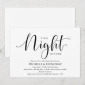 エレガントウェディングリハーサルディナー招待状カード 招待状 (正面/裏面)