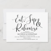 エレガントウェディングリハーサルディナー招待状カード 招待状 (正面)
