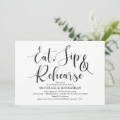 エレガントウェディングリハーサルディナー招待状カード 招待状 (スタンド正面)