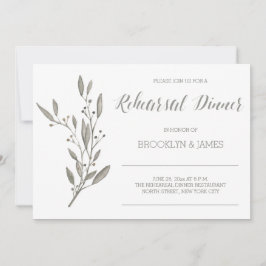 エレガントウェディングリハーサル招待状フローラグレー 招待状