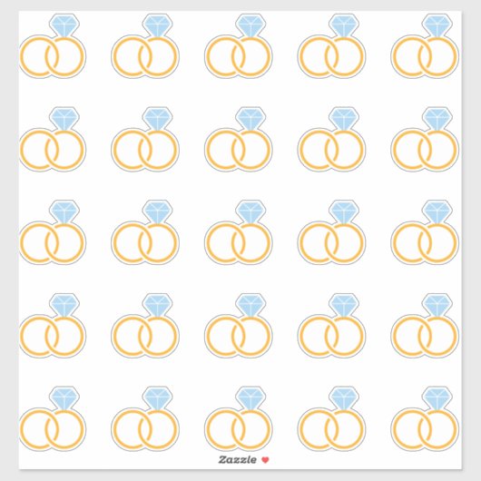 エレガントウェディングリングや輪キスカットシール シール (シート)