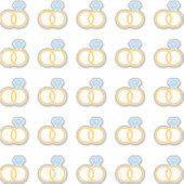 エレガントウェディングリングや輪キスカットシール シール (正面)