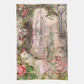 エレガントウェディングヴィンテージ結婚アンティークヴィンテージ キッチンタオル (縦)