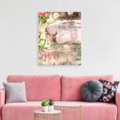 エレガントウェディングヴィンテージ結婚アンティークヴィンテージ キャンバスプリント (インサイチュ (リビング))