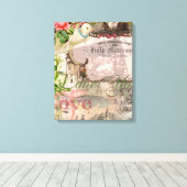 エレガントウェディングヴィンテージ結婚アンティークヴィンテージ キャンバスプリント (インサイチュ (ウッドフロア))