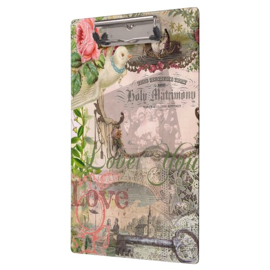 エレガントウェディングヴィンテージ結婚アンティークヴィンテージ クリップボード (左)