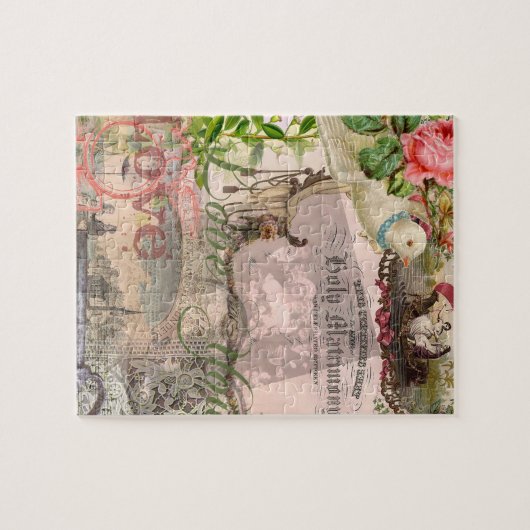 エレガントウェディングヴィンテージ結婚アンティークヴィンテージ ジグソーパズル (横)