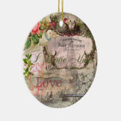 エレガントウェディングヴィンテージ結婚アンティークヴィンテージ セラミックオーナメント (右)