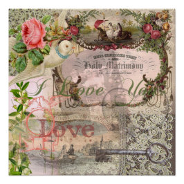 エレガントウェディングヴィンテージ結婚アンティークヴィンテージ ポスター