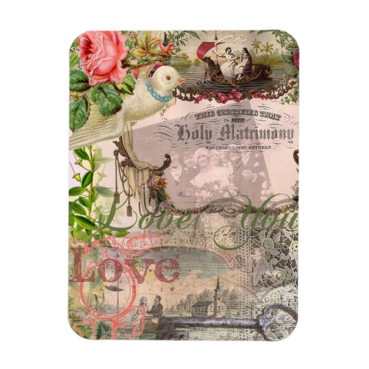 エレガントウェディングヴィンテージ結婚アンティークヴィンテージ マグネット (縦)