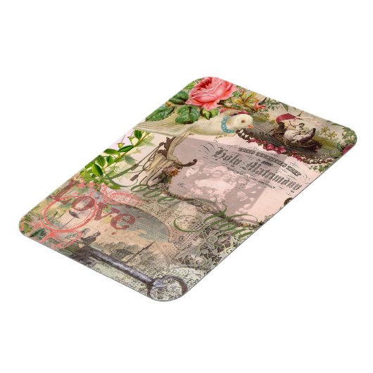 エレガントウェディングヴィンテージ結婚アンティークヴィンテージ マグネット (左側)