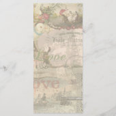 エレガントウェディングヴィンテージ結婚アンティークヴィンテージ メニュー (裏面)