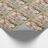 エレガントウェディングヴィンテージ結婚アンティークヴィンテージ ラッピングペーパー (角)