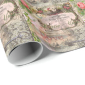 エレガントウェディングヴィンテージ結婚アンティークヴィンテージ ラッピングペーパー (ロールコーナー)