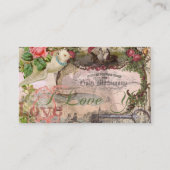 エレガントウェディングヴィンテージ結婚アンティークヴィンテージ 名刺 (裏面)