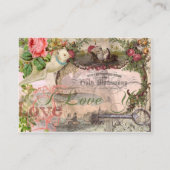 エレガントウェディングヴィンテージ結婚アンティークヴィンテージ 名刺 (裏面)