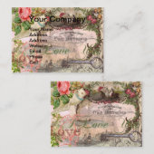 エレガントウェディングヴィンテージ結婚アンティークヴィンテージ 名刺 (正面/裏面)