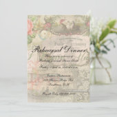 エレガントウェディングヴィンテージ結婚アンティークヴィンテージ 招待状 (スタンド正面)