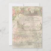 エレガントウェディングヴィンテージ結婚アンティークヴィンテージ 招待状 (裏面)