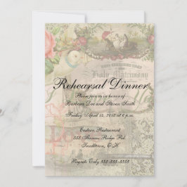 エレガントウェディングヴィンテージ結婚アンティークヴィンテージ 招待状