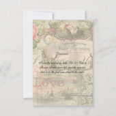 エレガントウェディングヴィンテージ結婚アンティークヴィンテージ 招待状 (裏面)