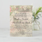 エレガントウェディングヴィンテージ結婚アンティークヴィンテージ 招待状 (スタンド正面)