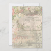 エレガントウェディングヴィンテージ結婚アンティークヴィンテージ 招待状 (裏面)