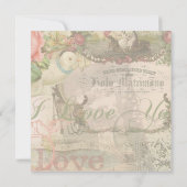 エレガントウェディングヴィンテージ結婚アンティークヴィンテージ 招待状 (裏面)