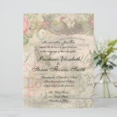 エレガントウェディングヴィンテージ結婚アンティークヴィンテージ 招待状 (スタンド正面)