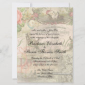 エレガントウェディングヴィンテージ結婚アンティークヴィンテージ 招待状 (正面)