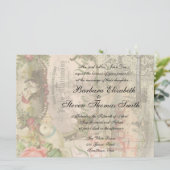 エレガントウェディングヴィンテージ結婚アンティークヴィンテージ 招待状 (スタンド正面)