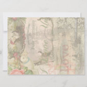 エレガントウェディングヴィンテージ結婚アンティークヴィンテージ 招待状 (裏面)