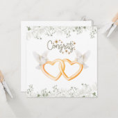 エレガントウェディング婚約カード カード (正面/裏面インサイチュ)