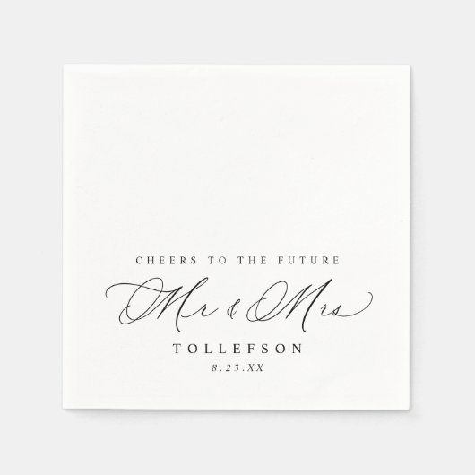 エレガントウェディング婚約ナプキンス応援 スタンダードカクテルナプキン (正面)