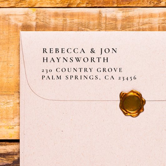 エレガントウェディング差出人住所 セルフインキングスタンプ