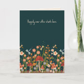 エレガントウェディング引用文ドラゴンフライフローラ カード (正面)