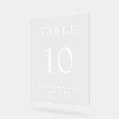 エレガントウェディング披露宴テーブル番号 アクリルサイン (傾斜)