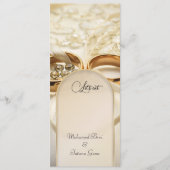 エレガントウェディング披露宴ディナーメニューテンプレート メニュー (正面)