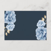 エレガントウェディング披露宴ミッドナイトブルーフローラ エンクロージャーカード (裏面)