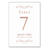 エレガントウェディング披露宴書道バラ金ゴールド テーブルナンバー (裏面)