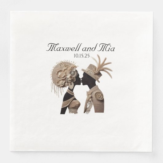 エレガントウェディング披露宴紙ナプキンス (正面)