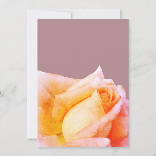 エレガントウェディング招待状とバラ 招待状 (裏面)