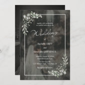 エレガントウェディング招待状とユーカリデザイン 招待状 (正面/裏面)