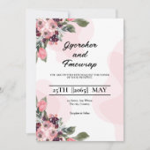 エレガントウェディング招待状カードカラーデザインテンプレート 招待状 (正面)