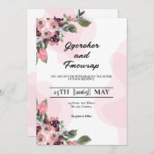 エレガントウェディング招待状カードカラーデザインテンプレート 招待状 (正面/裏面)